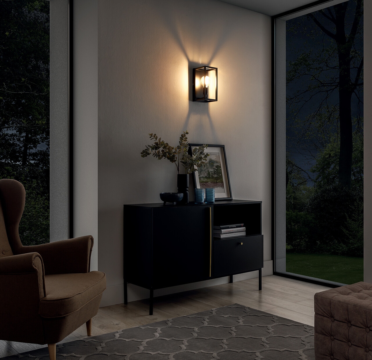Aplica de perete ELTAP, Furtim, 15x17x30 cm, 1xE27, 15W, otel, negru - imagine 6